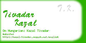 tivadar kazal business card